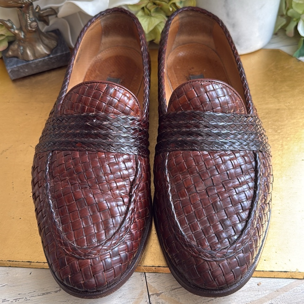 Bally Lyon Woven Leather Loafers